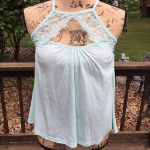 NWOT Mint Halter Tank with Open Back